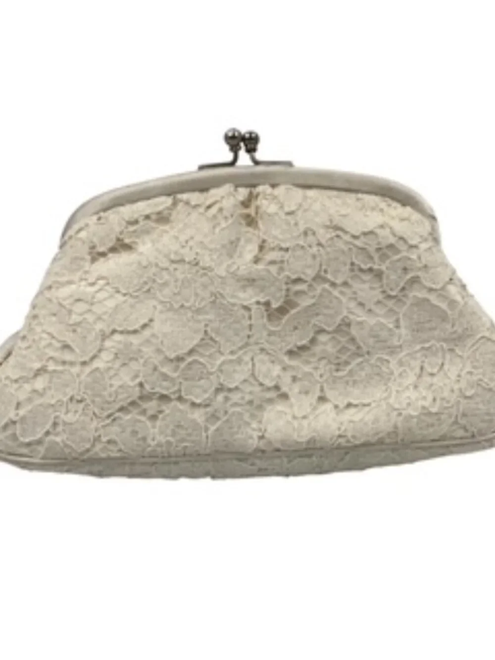 Vintage Franchi White Lace Evening Clutch or Shoulder bag purse NWT